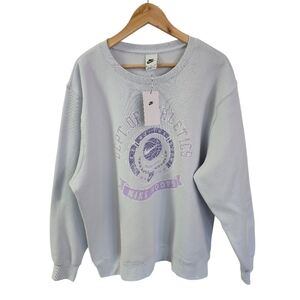 NWT Nike Basketball Crewneck Sweatshirt Nike Hoops Unisex Gray Lavender Size XL